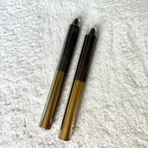 Gold and Black 8” Unscented Taper Candles - set of 2